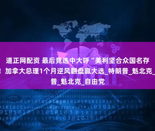 道正网配资 最后竞选中大呼“美利坚合众国名存实亡”！加拿大总理1个月逆风翻盘赢大选_特朗普_魁北克_自由党
