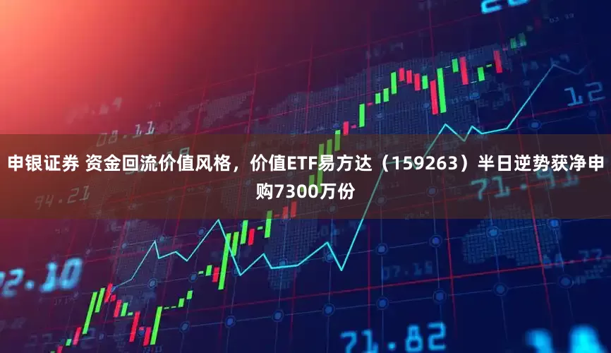 申银证券 资金回流价值风格，价值ETF易方达（159263）半日逆势获净申购7300万份